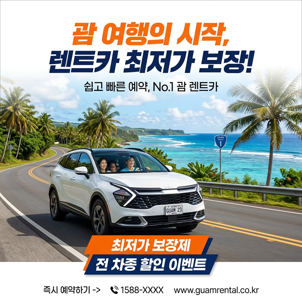 괌 렌트카 최저가 보장 — 전 차종 할인 이벤트